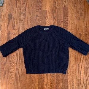Cropped don’t ask why navy blue sweater